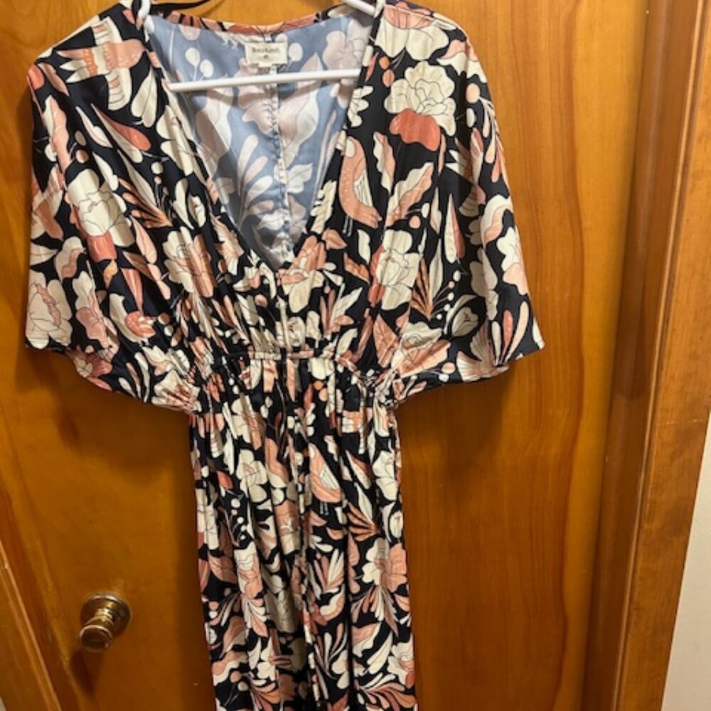 Navy Floral Maxi Dress